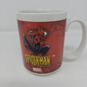 Marvel Spider-Man Comic Book Coffee Mug 2004 White Red 12 Oz